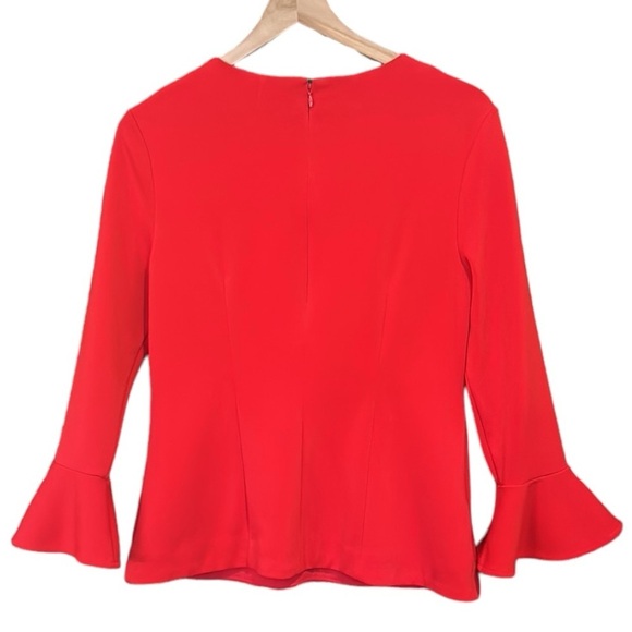 Ann Taylor Bell Sleeve Red Top Blouse Size Medium - Picture 2 of 9